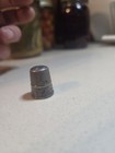 Vintage Simons Brothers Sterling Silver Thimble     Floral Band     Size 8     Sewing