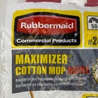 Rubbermaid Commercial Maximizer Cotton Mop Refill  24 White Red 1887078 New