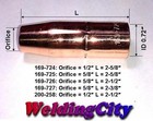 Weldingcity   2-pk Mig Welding Gun Nozzle 169725 5 8  For Miller M-25 m-40 Hobart