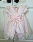 Rare Editions Pink Flower Girl Dress 6-9m Tulle Overlay Bow Back   Headband