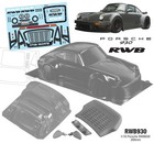 1 10 Rc Clear Body Shell - Porsche Rwb930   Stickers  extras   Plastic Parts