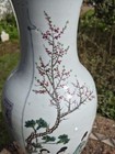 Nice Af Huge 21 5   Antique 19thc Chinese Vase Famille Rose With Script 