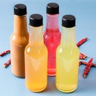 30 Pack Hot Sauce Bottles  5oz Clear Woozy Bottles With Leak Proof Black Screw C