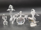 Vintage Lot Of 4 Crystal   1 Pewter   Crystal Dolphin Collectible Figurines   5