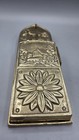 Vtg Solid Brass Long Match Holder  With Strikeplate  Wall Hanging Fireplace