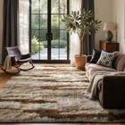 Fluffy Area Rug Large Khaki Soft Shaggy Mat Carpet For Living Room Bedroom Floor