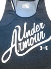 Under Armour Aloha Wordmark Heat Gear Loose Fit Steel Gray Logo Tank Top Yxl Xl