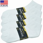 12 Pairs For Mens Casual White Crew Cotton Ankle Quarter Socks Low Cut Size 9-13