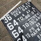 Vintage New York City Subway Roll Sign Map Mylar Roll Ocean Pky No Passengers