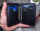 Vertical Bifold Wallet  Premium Leather Wallet  Handmade Leather Wallet W  Gifts
