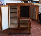 Antique Oak Ice Box With Water Cooler