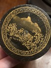 Vintage Dollhouse Miniature Oriental Chinese Black W  Gold Painted Round Table