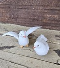 Vintage Pair Of Homco White Doves Love Birds  8856 