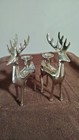 Vintage Pottery Barn Silver Plated Reindeer - Candle Holders   2   8in  Tall