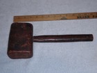 Vintage Antique Original 12 5  Wood Blacksmith Hammer Sign Tool Wooden Primitive