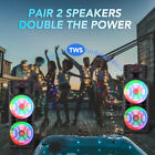 12   Dual Portable Bluetooth Speaker Subwoofer Fm Heavy Bass Sound Karaoke W mic