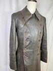 Wwii German Army Wehrmacht Officers Brown Leather Overcoat