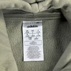 Adidas Jacket Large Olive Green Women 3 Stripe Pullover Hoodie Used A9