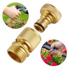 4 Set Garden Hose Quick Connector     Inch Ght Thread Brass Easy Connect Fittings
