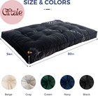 6  Futon Mattress Full Size  Velvet Thick Futons Sofa Couch Bed  Versatile Floor