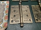 Lot Of 8 Eastlake Victorian Style Door Hinges Round Pin Brass Hardware 4 x4 