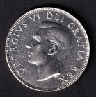 Canada 1948 50c Fifty Cent Silver Half Dollar King George Vi  800 Silver Coin