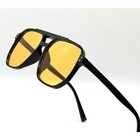 Men Retro Vintage 70s Sunglasses Yellow Lens Shades Street Wear Eye Glasses Hot