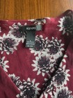 Alfani Women s Burgundy Floral Mesh V-neck Tunic Top - Size L 