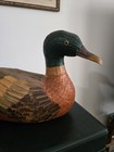 Vintage Figural Wicker Duck Basket Secret Compartments Man Cave Cabin Nautical