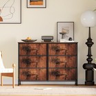 6 Drawer Dresser For Bedroom  Wide Storage Chest Of Drawers Cabinet