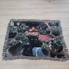 Black Cat 54 x41 Fringe Throw Blanket