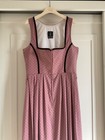 Zuchristian Vintage Dirndl Dress Women Pink German Oktoberfest Bavarian Sz 40   