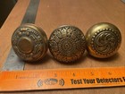 Vintage Brass Antique Door Knobs  Set Of 3  Mismatch