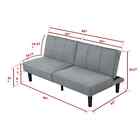 Mainstays 66   Studio Futon  Gray Linen Upholstery