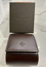 Patek Philippe Dark Brown Leather Watch Travel Case Luxury Storage Box New