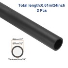 2pcs Pipe Insulation Foam Tube Lagging Insulation 32mm Id 44mm Od 24  Black