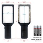 Magnipros 6x Rechargeable Magnifying Glass With Led Light  Low Vision Reading