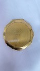 Vintage 50s Stratton Blue gold Floral Roses Powder Mirror Compact Case England