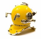 Mark V Us Navy Scuba Diving Helmet Yellow Finish Nautical Divers Maritime D  cor