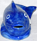 Vintage Chinese Blue   White Porcelain Koi Fish Figurine Statue 13 1 2 