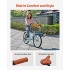 24  beach Cruiser Bike 7-speed City Bicycle W basket For Women Ladies Light Blue