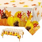 Thanksgiving Fall Disposable Tablecloth  2 Pack Rectangle Fall Pumpkin