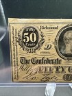   50 Richmond Va  Feb  17 1864 Confederate Currency Bank Note Bill Rare  Unc