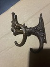 Cast Iron Coat Hat Purse Hook With Gargoyle Demon Monster Face Gothic Victorian