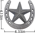 1 Pcs Horse Shoes With Star For Decorations  Durable Cast Iron Lucky Horseshoes