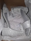 Womens London Fog Lfw-nikki Silver Glitter Dress Shoes Heel Size 7 5 M Us   200 