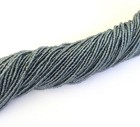 15 0 Hanks Czech Transparent Gummetal Grey Glass Seed Beads- 12 Strands