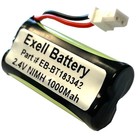 2pc Exell 2 4v 1000mah Ni-mh Battery Pack For Cordless Phones Bt166342 bt266342