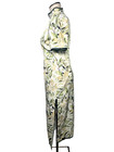 Vtg Floral Print Cheongsam Cheongsam Qipao Dress Side Slits Sz Large
