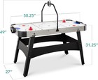 Led 54 Inch Air Hockey Game Table W light-up Scoreboard Powerful Motor 2 Pushers